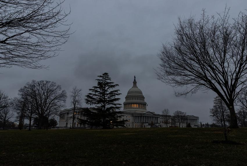 The U.S. Capitol on a cloudy evening in Washington D.C., on Jan. 22, 2023.