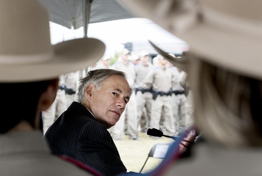 Texas Governor Greg Abbott speaks at the Texas Department of Public Safety Memorial Service on May 16, 2017 in Austin.