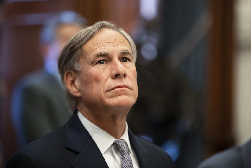 Gov. Greg Abbott briefs reporters during a press conference on a Domestic Terrorism Task Force roundtable held at the capitol on Jan. 7, 2020.