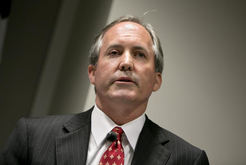 Texas Attorney General Ken Paxton during a press conference on Jan. 12, 2017.
