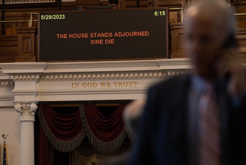 The Texas House stands adjourned Sine Die on May 29, 2023, but likely special sessions and an impeachment hearing loom over the Capitol.