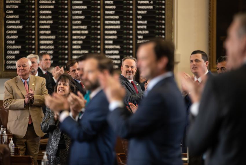 State lawmakers honor Capitol staff on the last day of session on May 31, 2021.